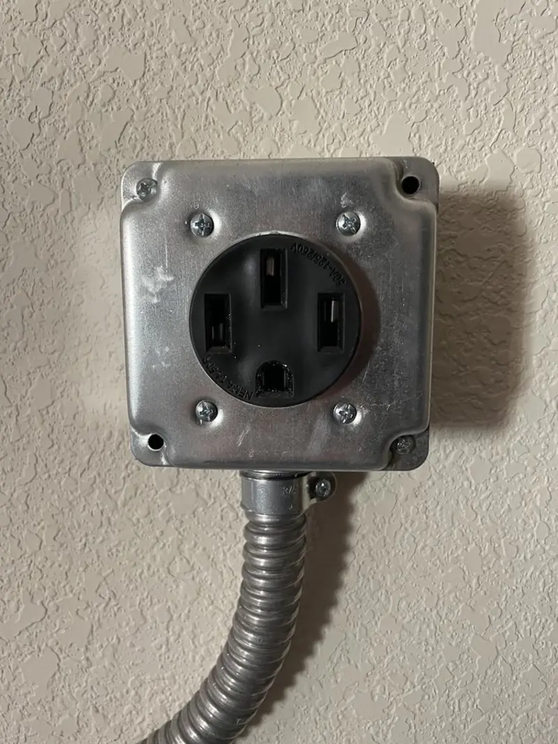 NEMA 14-50 outlet installed for Smart Home Electrical in Guadalupe